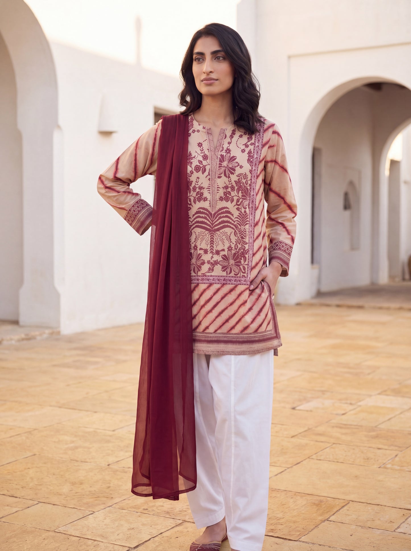 Sienna Horizon Printed Cotton Suit