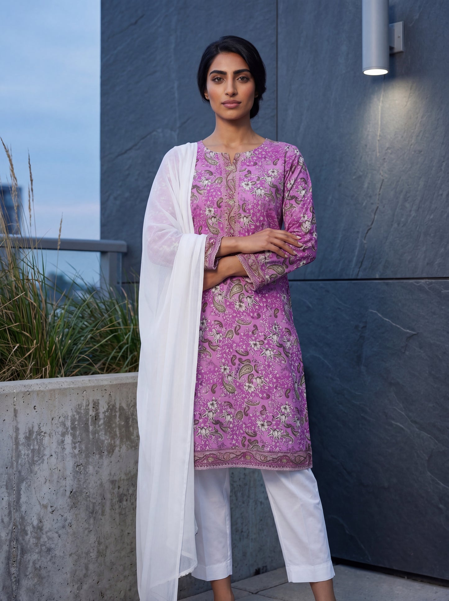 Lilac Paisley Garden Suit